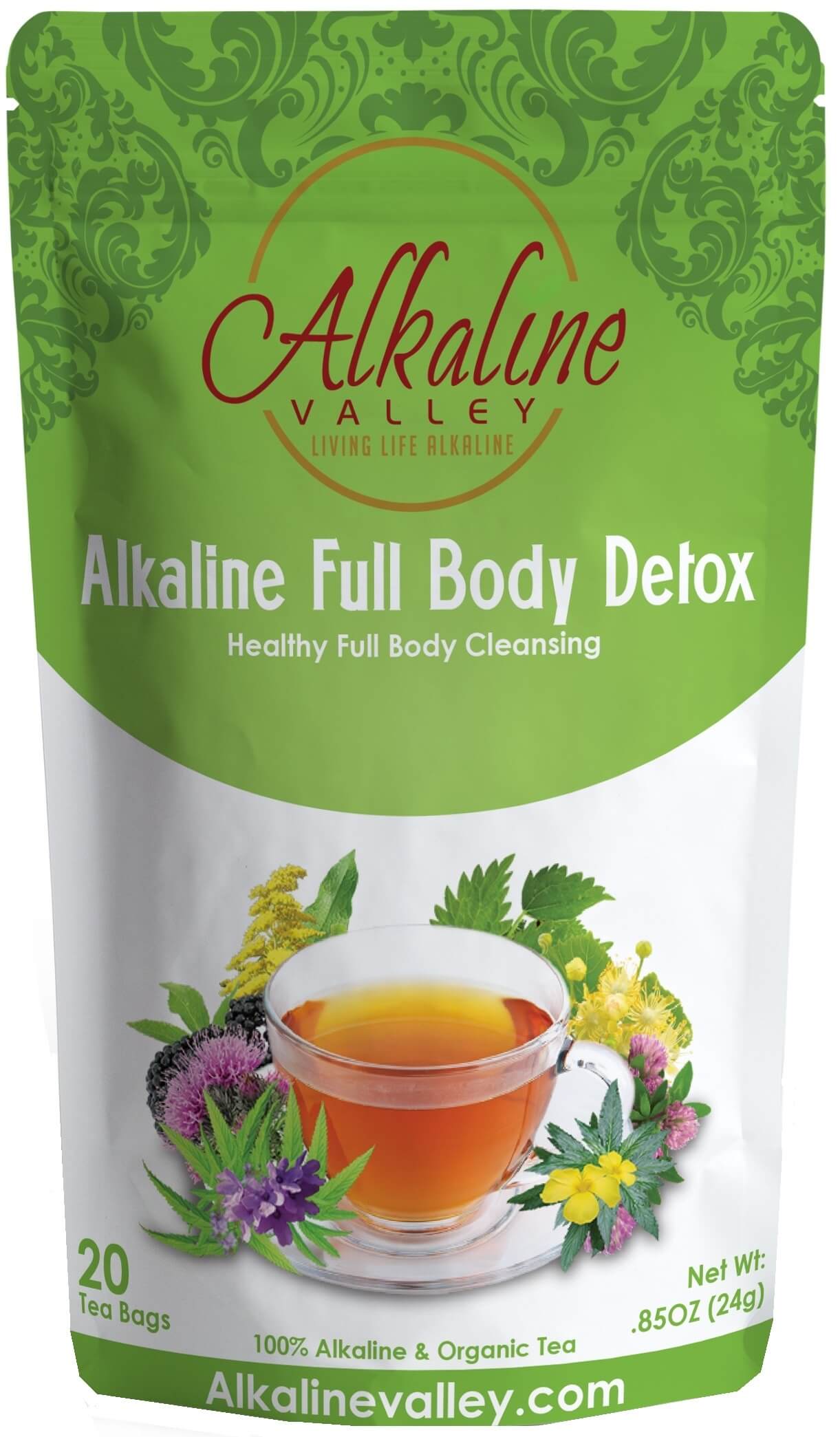Alkaline Full Body Detox Tea (20 Tea Bags) | Alkaine Valley