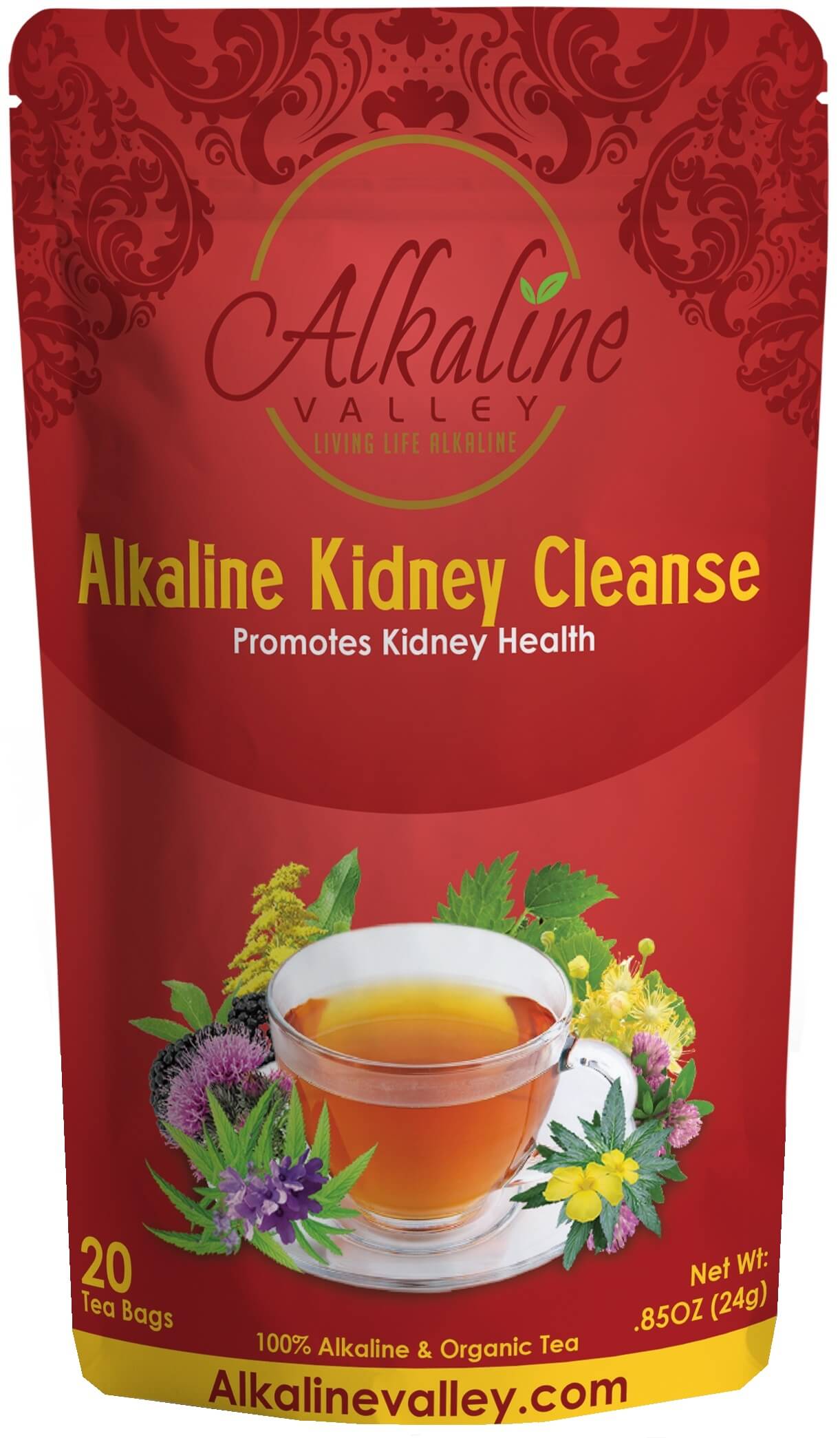 Alkaline Kidney Cleanse Tea (20 Tea Bags) | Alkaine Valley